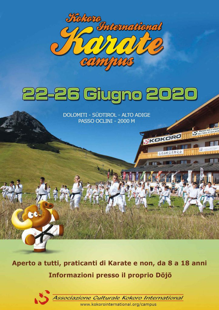 Kokoro International Karate Campus 2020: Aperte le Preiscrizioni